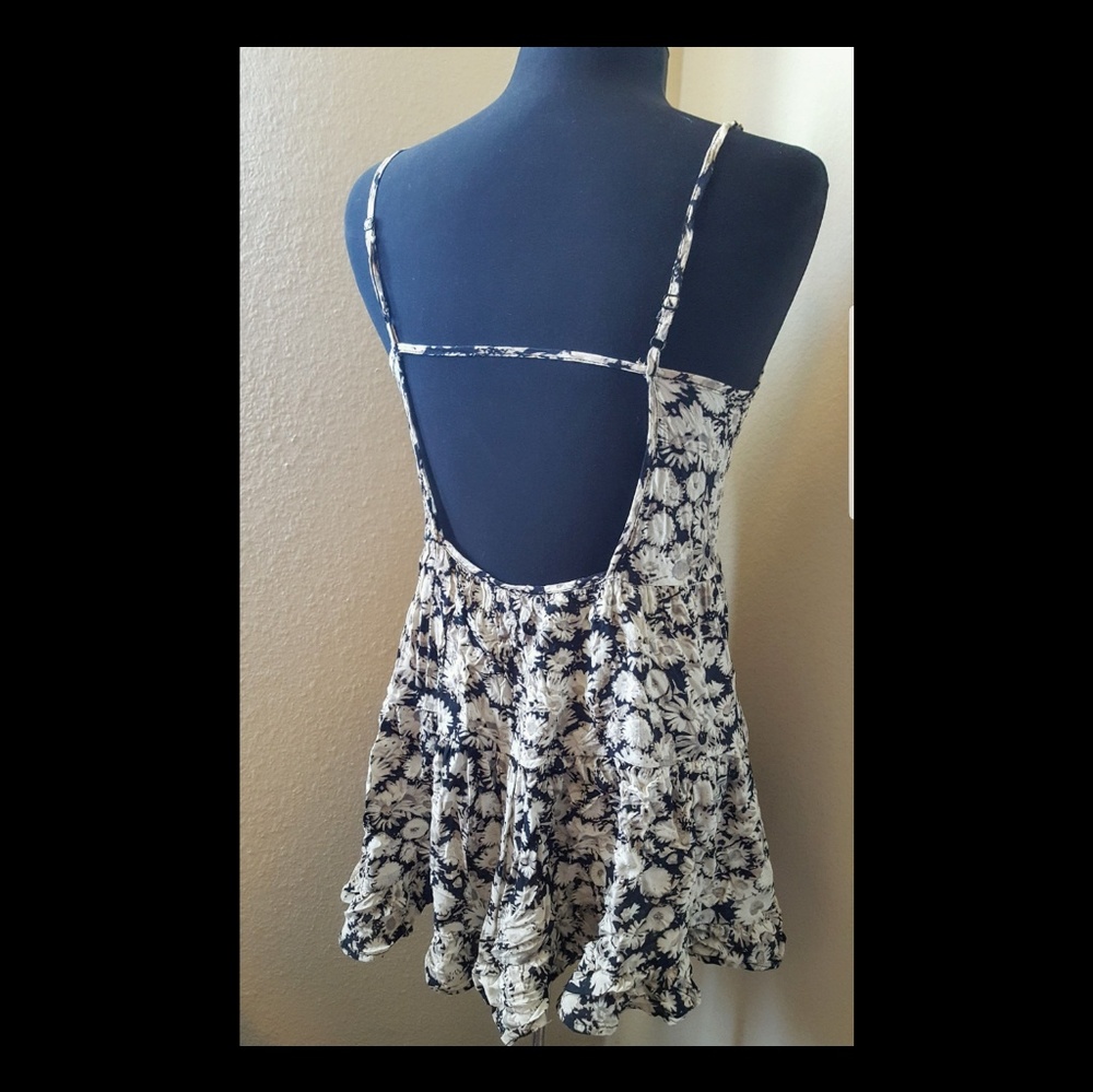 Backless Floral Babydoll dress